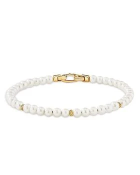 David Yurman | 14K Yellow Gold Cultured Freshwater Pearl Spiritual Beads Bracelet,商家Bloomingdale's,价格¥5391