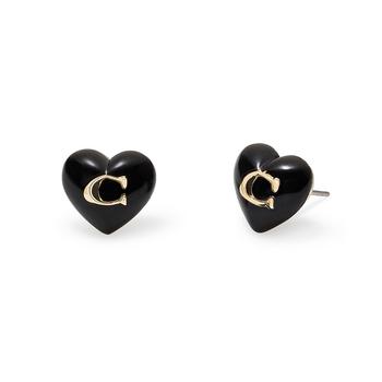 商品Coach | Women's Signature Heart Stud Earrings,商家Macy's,价格¥319图片