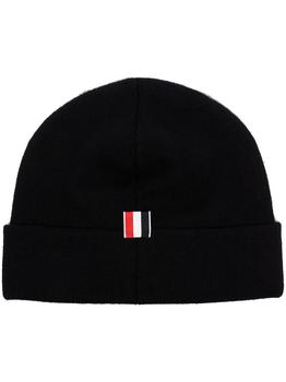 Thom Browne | Thom Browne Men'S Black Wool Beanie Hat商品图片,8.8折