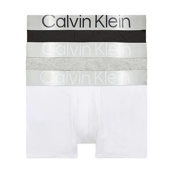 ck内裤男推荐, Calvin Klein | Calvin Klein Steel Cotton Trunks - Black/White/Grey Heather商品图片 