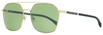 推荐Hugo Boss Men's Navigator Sunglasses B1131S 3YGEL Light Gold/Green 60mm商品