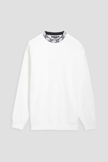商品Acne Studios | Jacquard-trimmed fleece sweatshirt,商家THE OUTNET US,价格¥1122图片