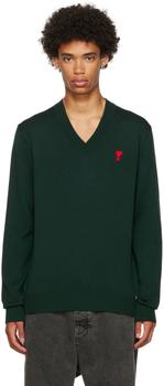 美国ami毛衣, AMI | Green Ami de Cœur Sweater商品图片 5.5折