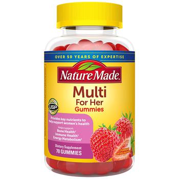 商品Nature Made | Multivitamin For Her Gummies,商家Walgreens,价格¥72图片
