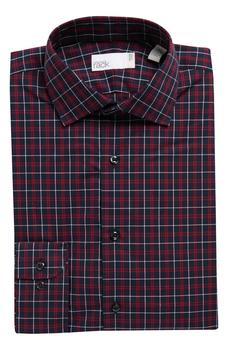 Nordstrom, Nordstrom | Plaid Trim Fit Non-Iron Cotton Button-Up Shirt商品图片 