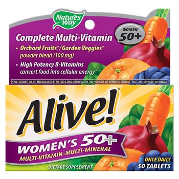 Nature's Way | Alive! Multivitamin & Whole Food Energizer Dietary Supplement Tablets商品图片,满$80享8折, 满$40享8.5折, 满折