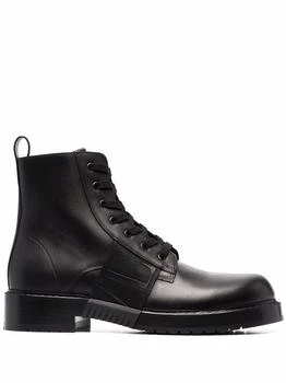 推荐VALENTINO GARAVANI - Leather Combat Boots商品