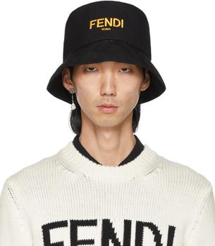 推荐Reversible Black 'Forever Fendi' Fisherman Hat商品
