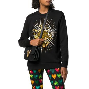 范思哲卫衣好用吗, Versace | VERSACE 女士黑色棉质卫衣 A83922-A227994-A1008商品图片 独家减免邮费