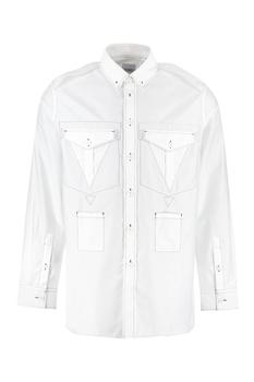 Burberry | Burberry Contrast-Stitch Long-Sleeved Shirt商品图片,5.7折