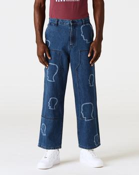 Brain Dead | Logohead Denim Double Knee Utility Pants商品图片,额外7.5折, 额外七五折