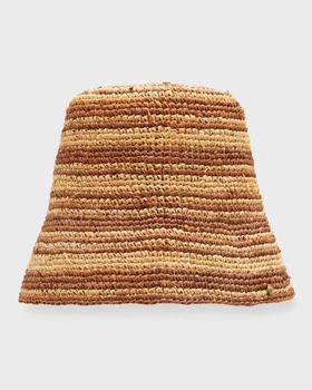 推荐Striped Raffia Cloche Hat商品