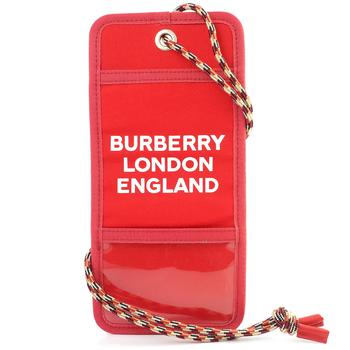 巴宝莉女包托特包, Burberry | Bright Military Red Logo Print Card Case Lanyard商品图片 5.4折