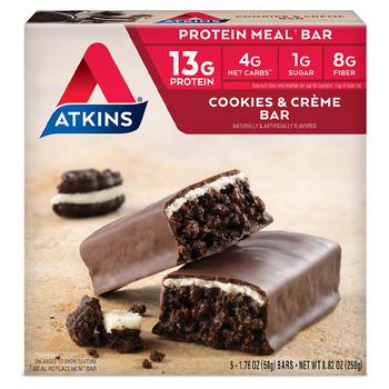 Atkins品牌, 商品Meal Bars Cookies n' Creme, 价格¥81图片