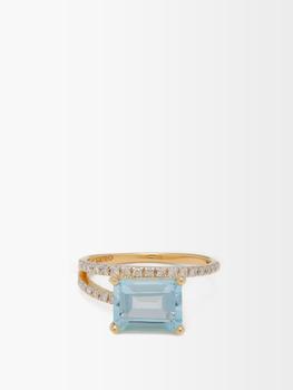 MATEO, MATEO | Point of Focus diamond, topaz & 14kt gold ring商品图片 