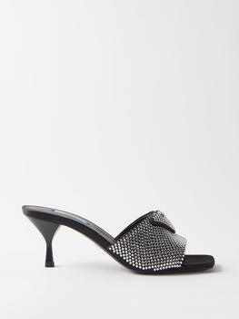 Prada | Crystal-embellished mules商品图片,