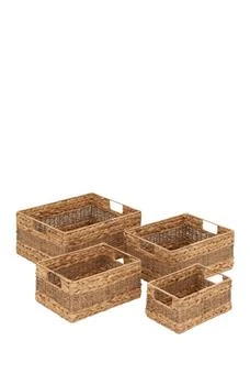 GINGER BIRCH STUDIO | Light Brown Seagrass Coastal Storage Basket with Handles - Set of 4,商家Nordstrom Rack,价格¥705