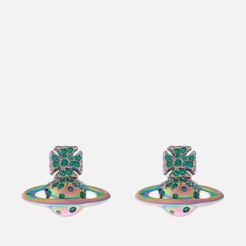 Vivienne Westwood | Vivienne Westwood Porfino Bas Relief Iridescent-Tone Brass and Crystal Earrings商品图片,