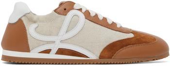 罗意威鞋好用吗, Loewe | Beige & Tan Ballet Runner Sneakers商品图片 
