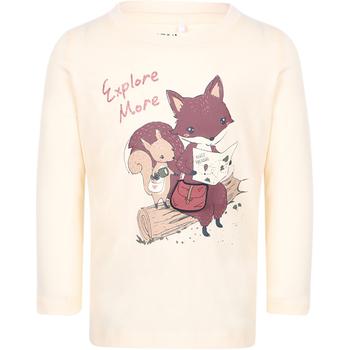 推荐Squirrel and friend print long sleeved t shirt in cream商品