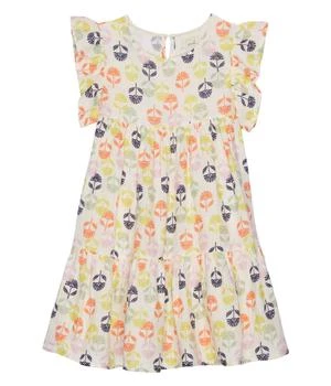 PEEK | Folk Flower Print Dress with Shine (Toddler/Little Kids/Big Kids),商家Zappos,价格¥135