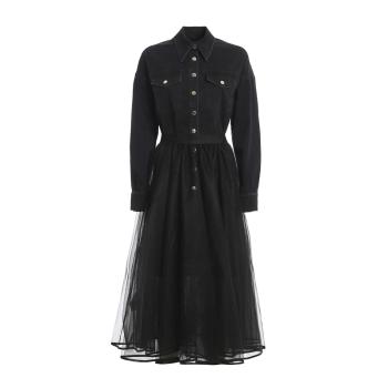 时尚pinko连衣裙女装, PINKO | PINKO 女士黑色聚酯纤维连衣裙 1J10HG-Y64WZ99商品图片 独家减免邮费