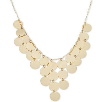 Italian Gold | Multi-Disc Dangle Disc Statement Necklace in 14k Gold-Plated Sterling Silver, 15-3/4" + 2" extender,商家Macy's,价格¥2372