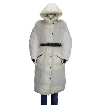 product Moncler Ladies White Sarina Long Fur Coat image