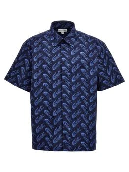推荐Logo Print Shirt Shirt, Blouse Blue商品