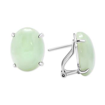 商品Macy's | Jade Statement Earrings in Sterling Silver,商家Macy's,价格¥1065图片