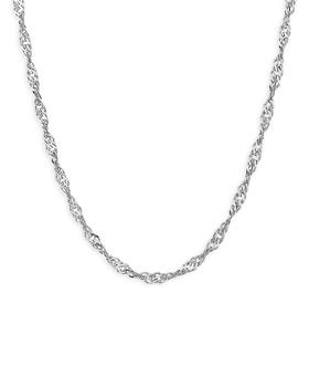 商品Bloomingdale's | 14K White Gold Solid Singapore Chain Necklace, 18",商家Bloomingdale's,价格¥6177图片
