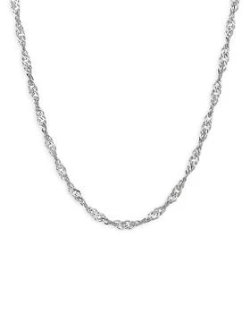 Bloomingdale's | 14K White Gold Solid Singapore Chain Necklace, 18",商家Bloomingdale's,价格¥6033