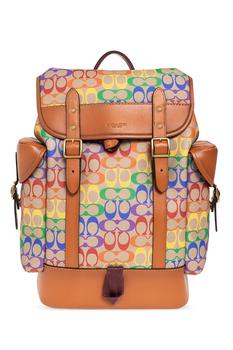 推荐Coach Hitch Rainbow Monogram Print Backpack商品