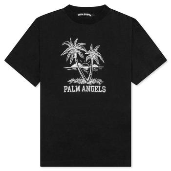 推荐Palm Angels Sunset Palms Classic Tee - Black/White商品