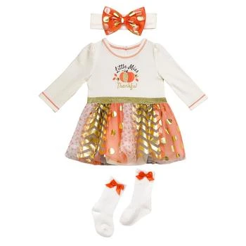 Baby Starters | Baby Girls Thanksgiving Dress, Headband and Socks, 3 Piece Set,商家Macy's,价格¥179