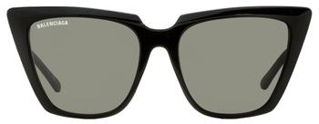 Balenciaga Women's Cateye Sunglasses BB0046S 001 Black 55mm