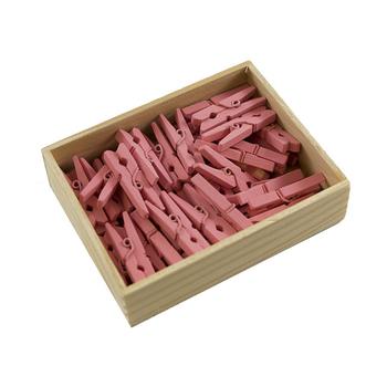 商品JAM Paper | Wood Clip Clothespins - Medium - 1.13" - 50 Clothes Pins Per Pack,商家Macy's,价格¥100图片