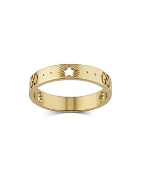 商品Gucci | 18K Yellow Gold Logo & Star Ring,商家Bloomingdale's,价格¥7429图片