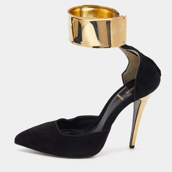芬迪鞋真假, [二手商品] Fendi | Fendi Black Suede Ankle Wrap Sandals Size 38商品图片 9折, 满1件减$100, 满减