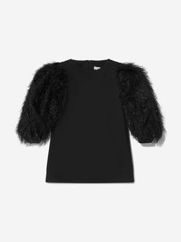 Mama Luma | Mama Luma Black Girls Feather Look Sleeve Dress商品图片,额外8折, 额外八折