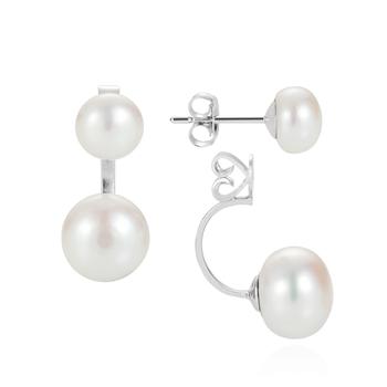 推荐Duo White Pearl Earrings商品