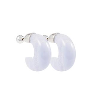 商品Sophie Buhai | Donut sterling silver and chalcedony hoop earrings,商家MyTheresa,价格¥4230图片