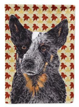 推荐Australian Cattle Dog Fall Leaves Portrait Garden Flag 2-Sided 2-Ply商品