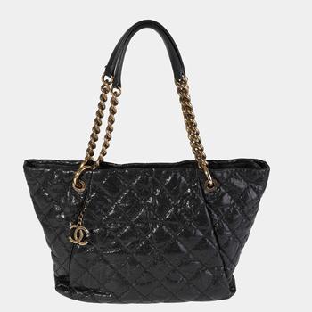 推荐Chanel Black Glazed Caviar Leather CC Crave Shoulder Bag商品