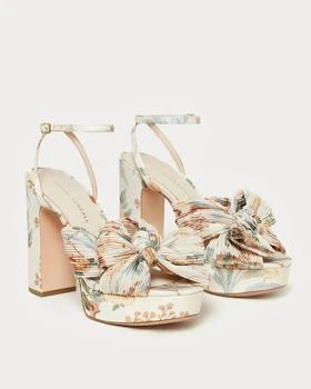 Loeffler Randall | Women's Natalia Flower Bow Heel In Cream,商家Premium Outlets,价格¥1916