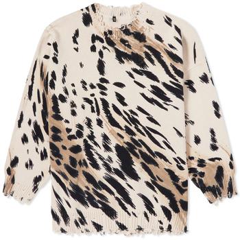 推荐R13 Cheetah Oversized Knitted Jumper商品