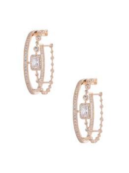 推荐Cleo 18K Goldplated & Crystal Hoop Earrings商品