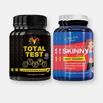 Totally Products | Total Test Testosterone Booster and Skinny Again Combo Pack,商家Verishop,价格¥433