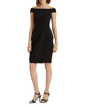 女装拉夫劳伦连衣裙, Ralph Lauren | Crepe Off the Shoulder Cocktail Dress商品图片 