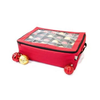Santa's Bag | 2 Tray Christmas Ornament Storage Box with Clear Lid,商家Macy's,价格¥449